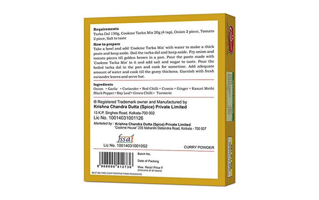 Cookme Tarka    Pack  50 grams